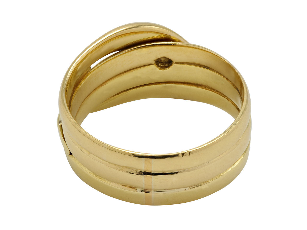 Antique Victorian Diamond Snake Ring in 18K Gold