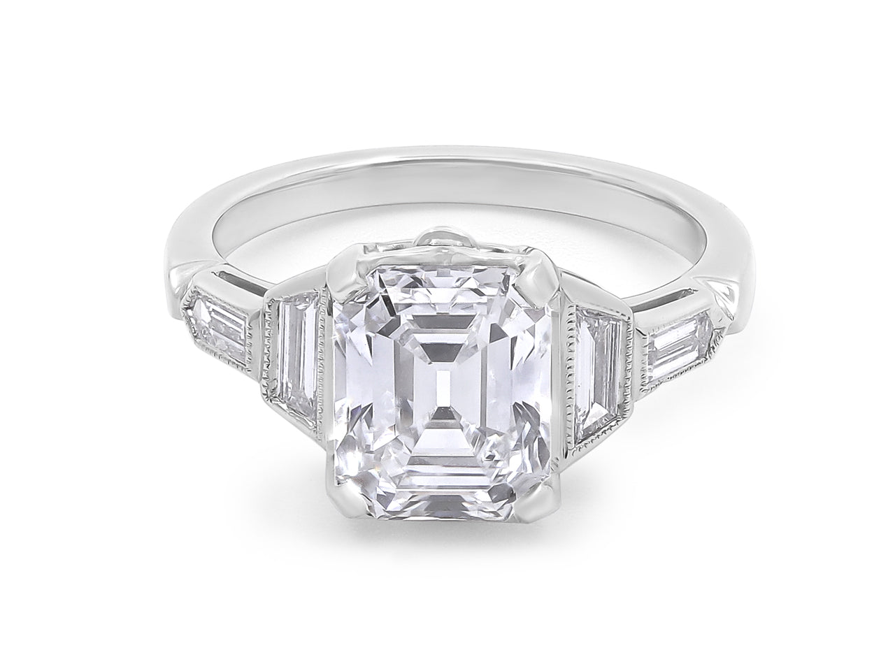 Asscher Cut Diamond Ring, 3.02 carats D/VVS-2, in Platinum