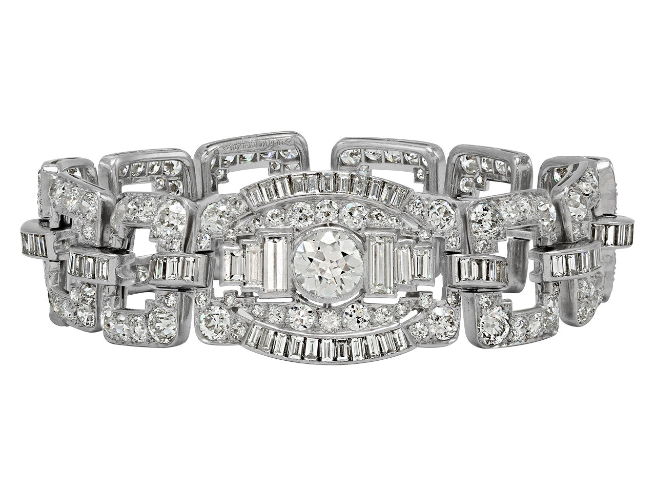 Art Deco Diamond Bracelet in Platinum