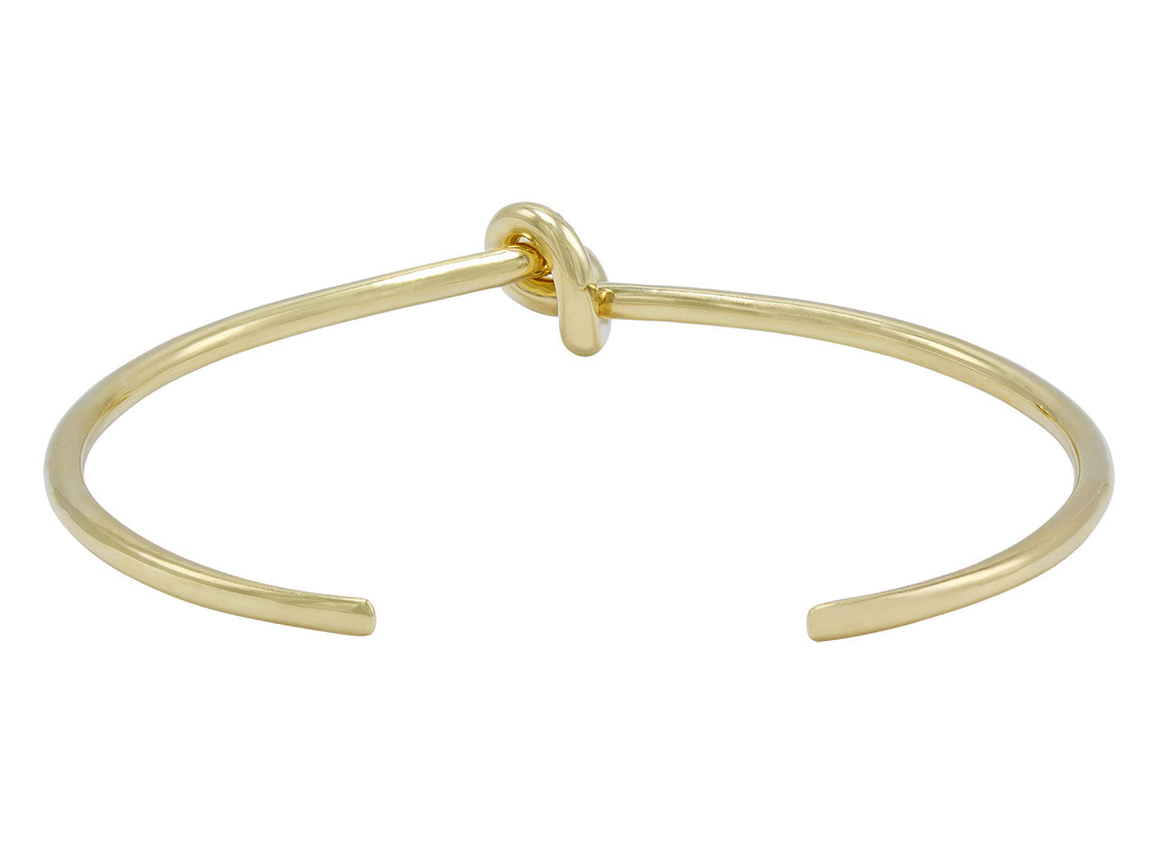 Diamond Knot Bangle Bracelet in 18K Gold, by Beladora