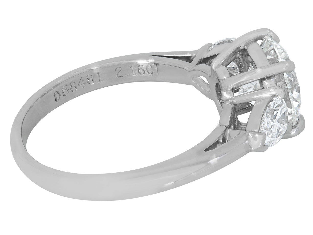 Tiffany & Co. Diamond Ring, 2.04 Carat E/VS1, in Platinum