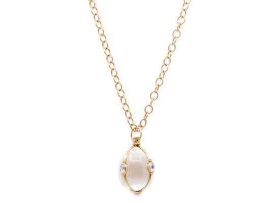 Temple St. Clair 'Blue Moon Amulet' Pendant with Moonstones in 18K Gold, Large