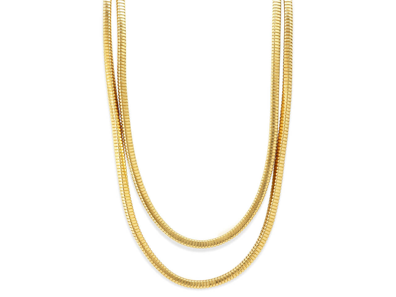 Vintage Weingrill 'Duemetri' Tubogas Necklace in 18K Gold