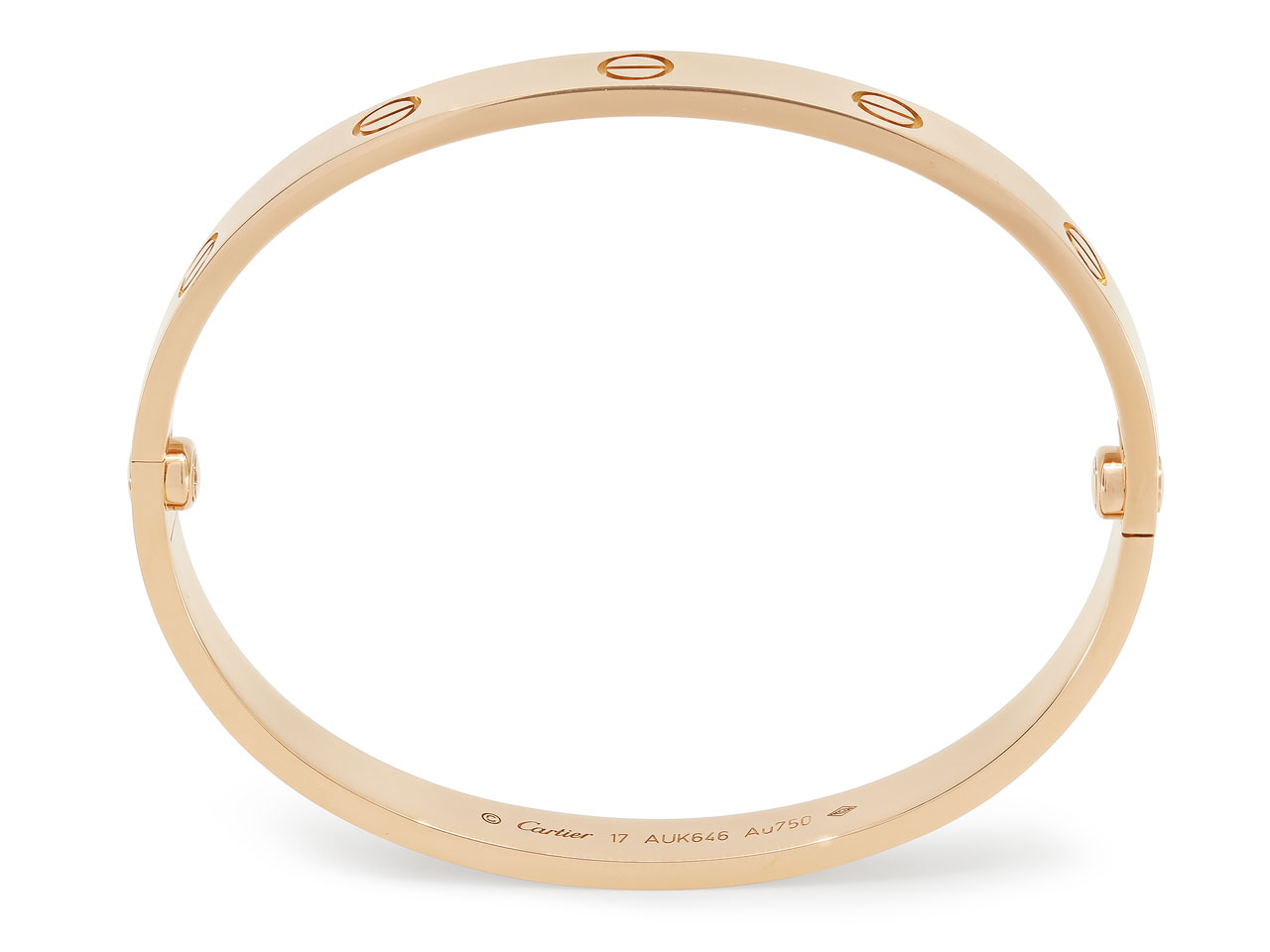 Cartier 'Love' Bracelet, 18K Rose Gold, Size 17