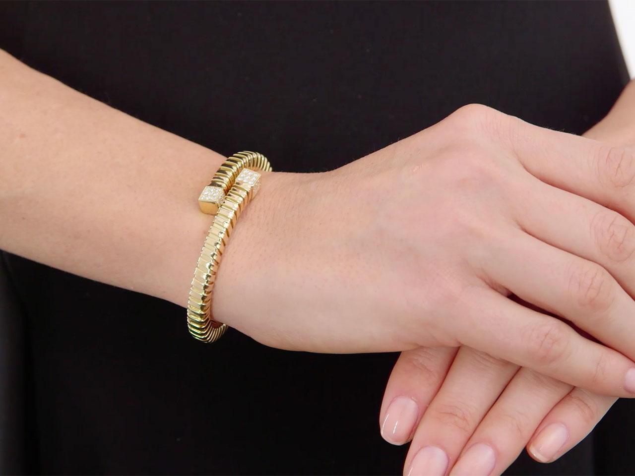 'Veneto' Bypass Bracelet in 18K Yellow Gold
