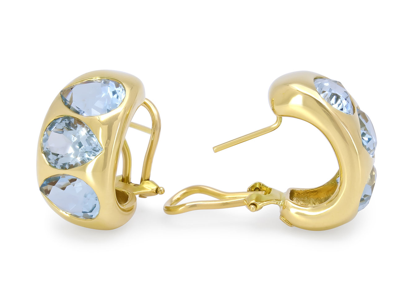 Temple St. Clair Aquamarine Earrings in 18K Gold