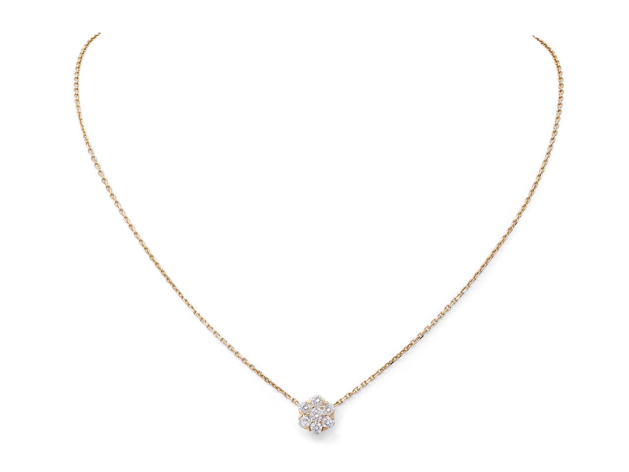 Van Cleef & Arpels Diamond 'Fleurette' Pendant in 18K Gold, Large Model
