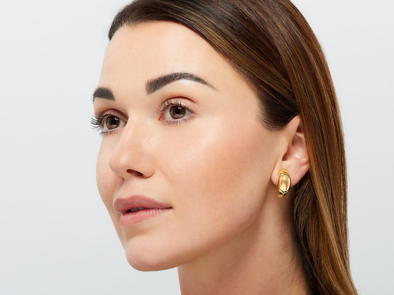 Bulgari 'Tronchetto' Half Hoop Earrings in 18K Yellow and Rose Gold