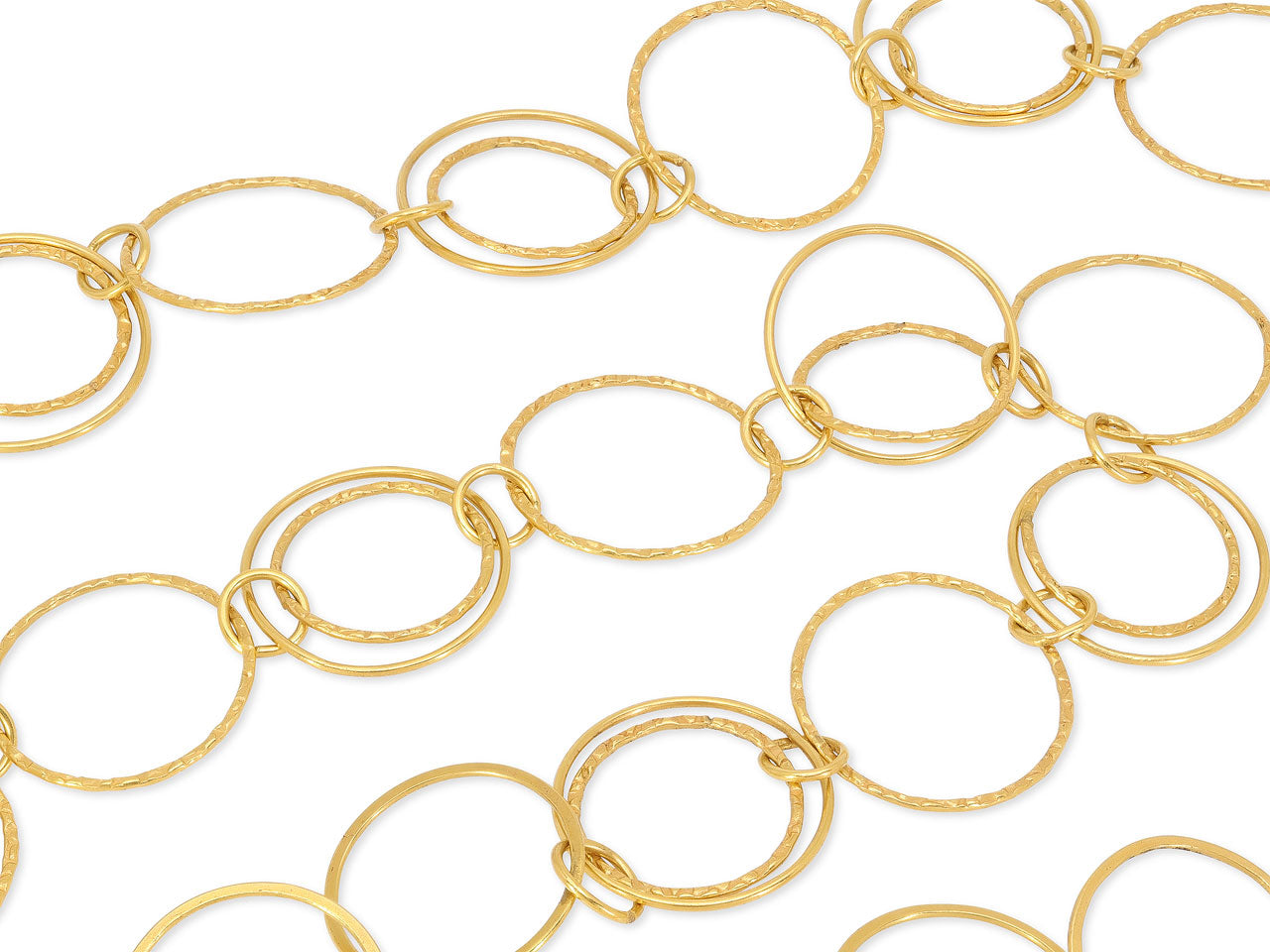 Circle Link Necklace in 18K Gold