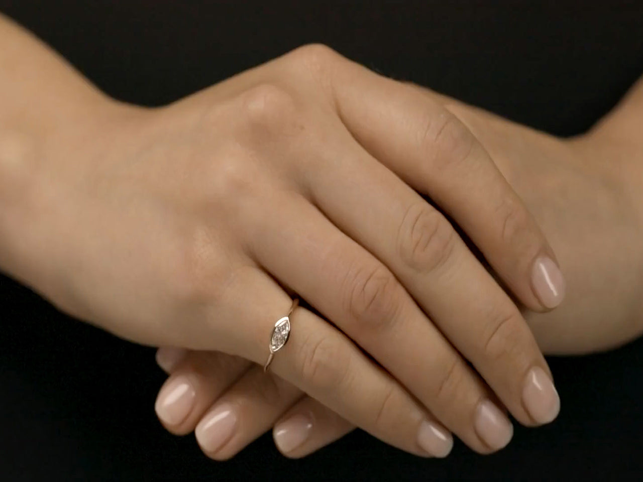 Beladora 'Bespoke' Marquise Diamond Ring in 18k Rose Gold