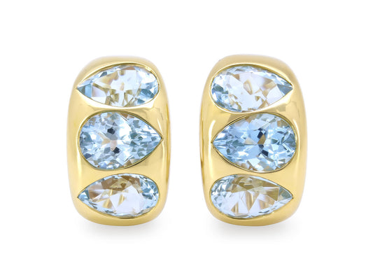 Temple St. Clair Aquamarine Earrings in 18K Gold