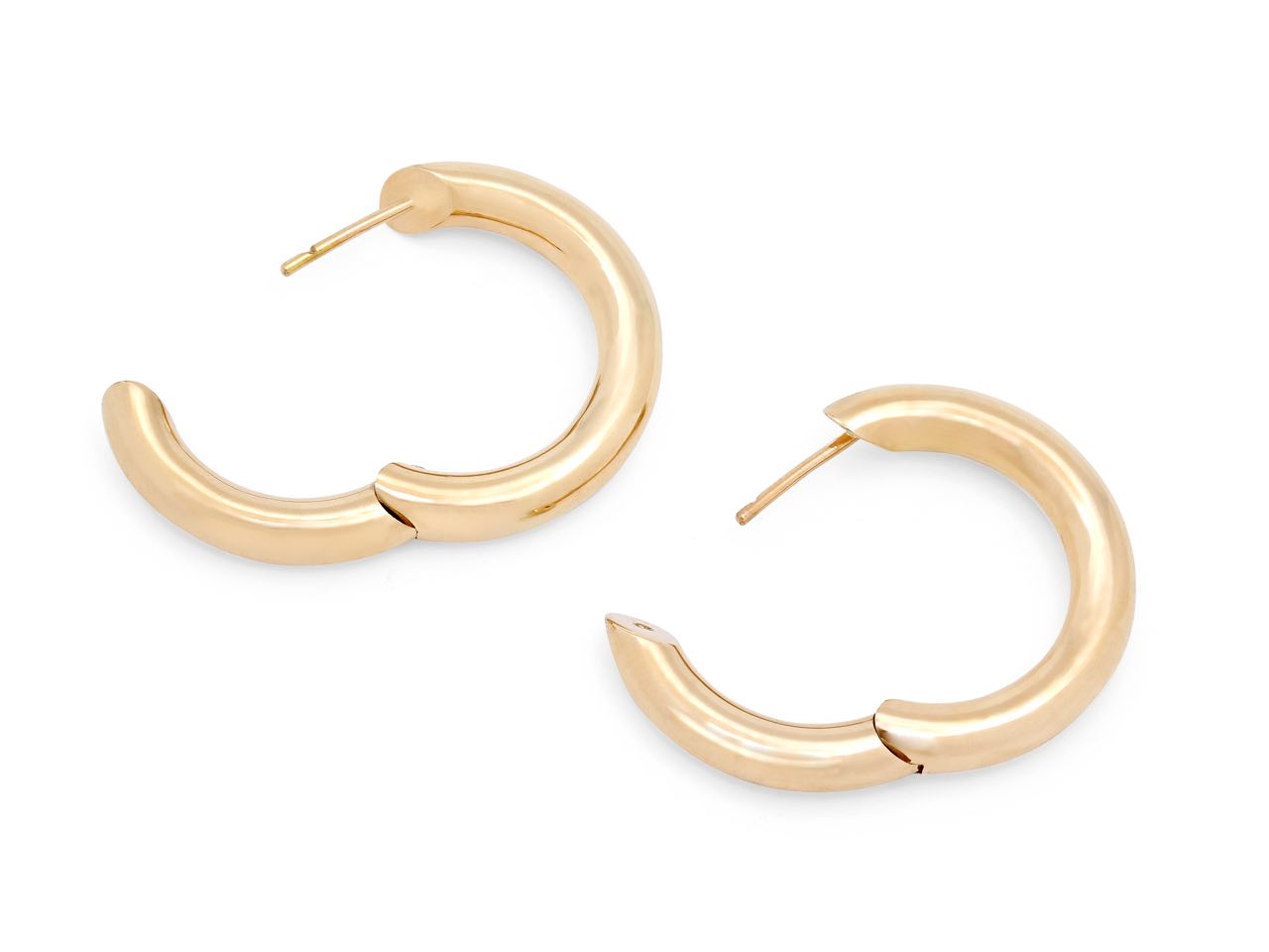 Hoop Earrings, Narrow, in 18K Gold, by Beladora