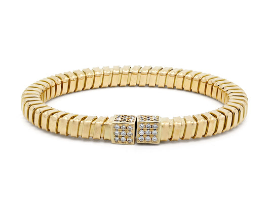 Diamond Tubogas Bracelet in 18K Gold, by Beladora