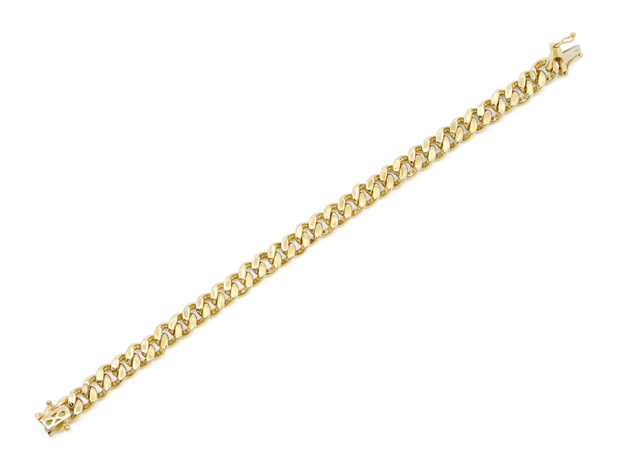 Diamond Curb Link Bracelet in 18K, by Beladora