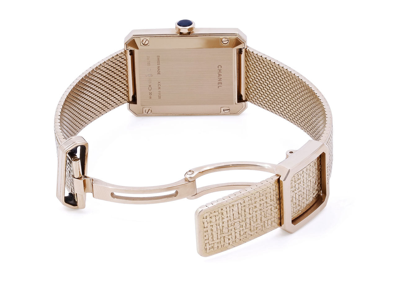 Chanel 'BOY·FRIEND Tweed' Diamond Watch in 18K Gold