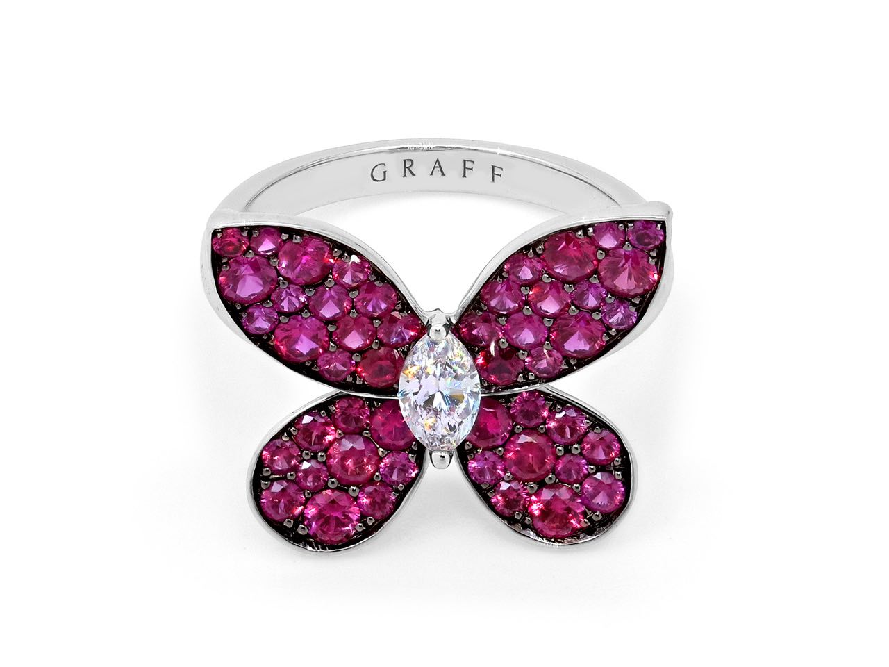 Butterfly and Flower Diamond Ring | HX Jewelry