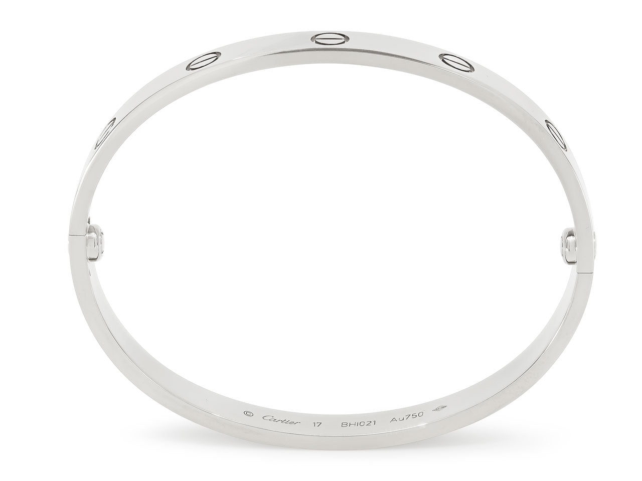 Cartier 'Love' Bracelet, 18K White Gold, Size 17