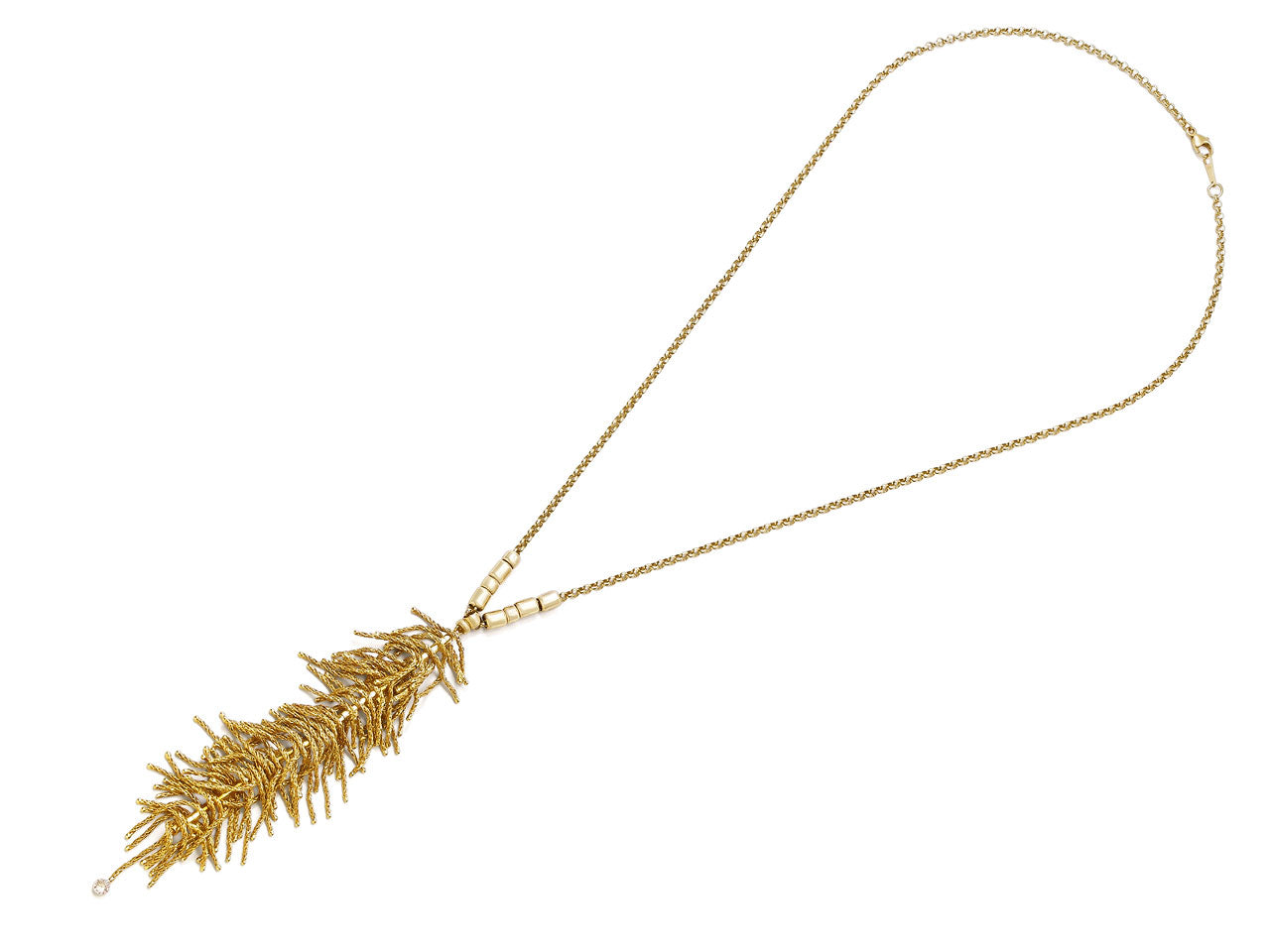 Orlando Orlandini Tassel Necklace in 18K Gold