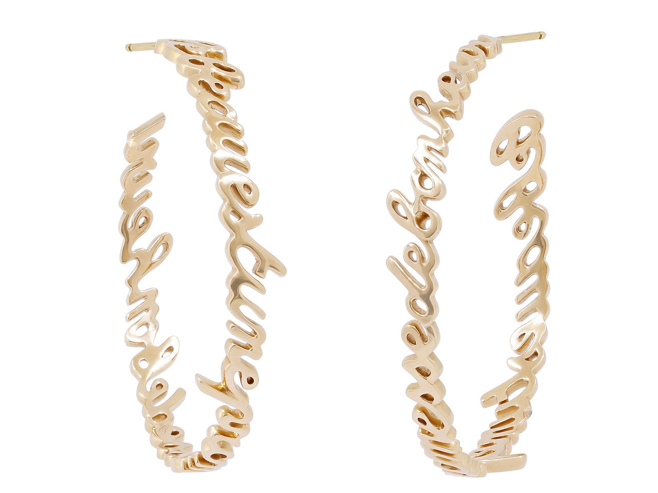Lorenz Baumer Hoop Earrings in 18K Rose Gold