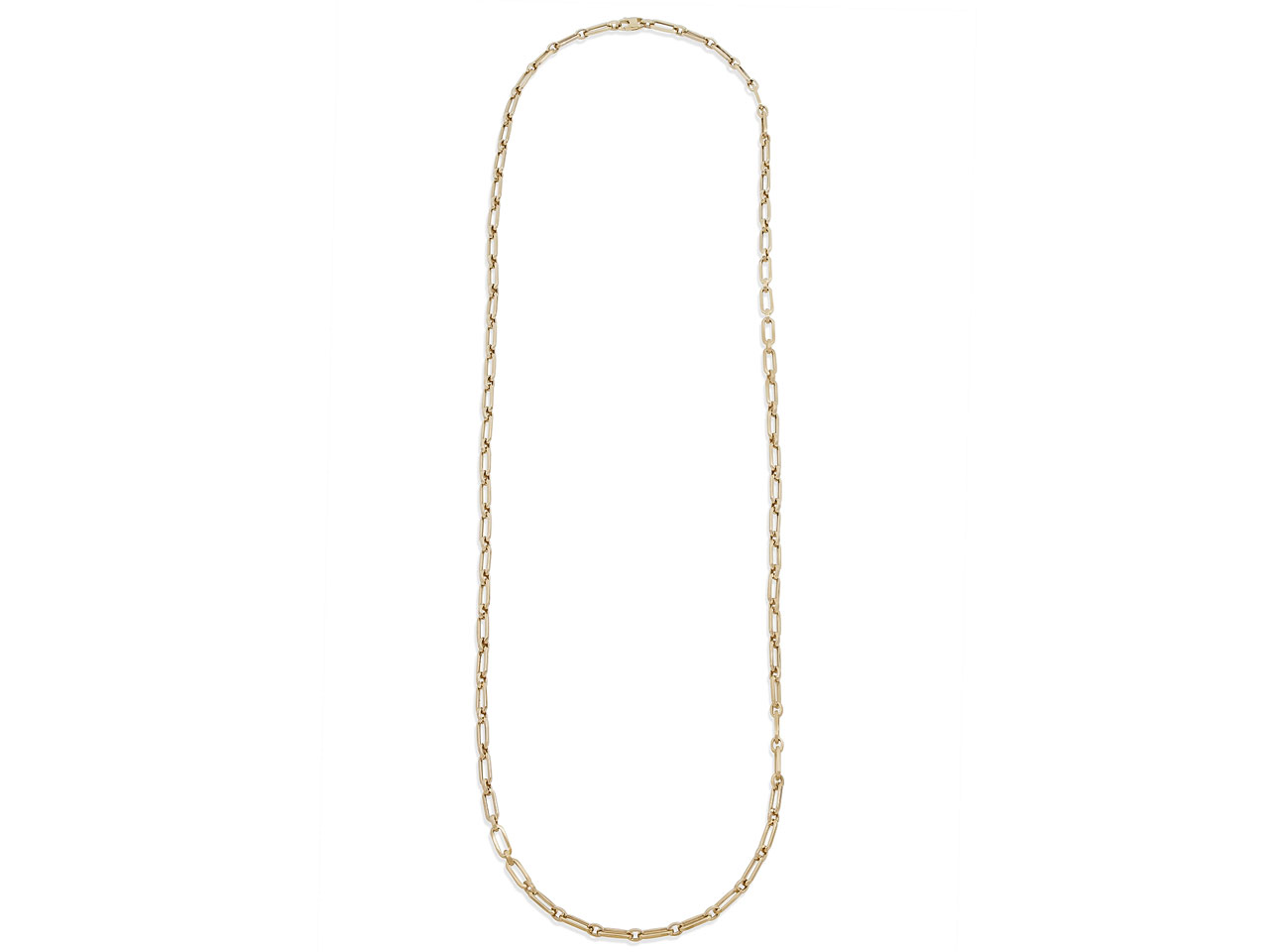Italian Small Oval Link Gold Chain in 18K Gold, by Beladora
