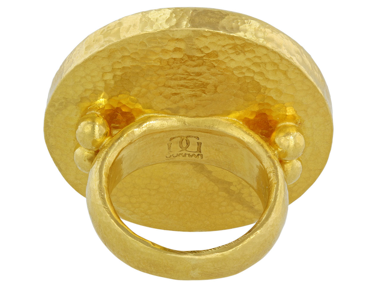 Gurhan Diamond Ring in 24K Gold and Blackened Silver