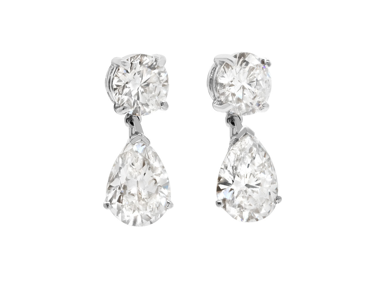 Beladora 'Bespoke' Diamond Drop Earrings, 5.04 total carats, in Platinum