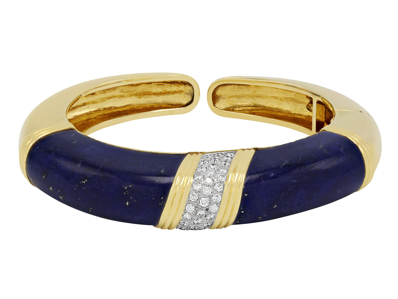 Trio Lapis and Diamond Bracelet in 18K Gold