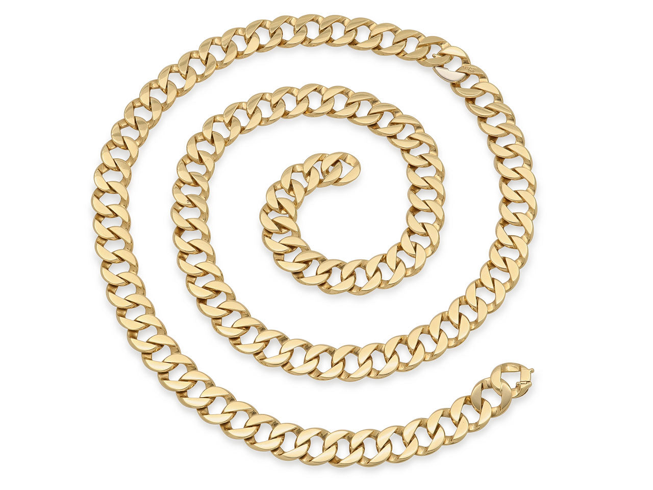 Verdura Double Wrap Curb-Link Necklace in 18K Gold