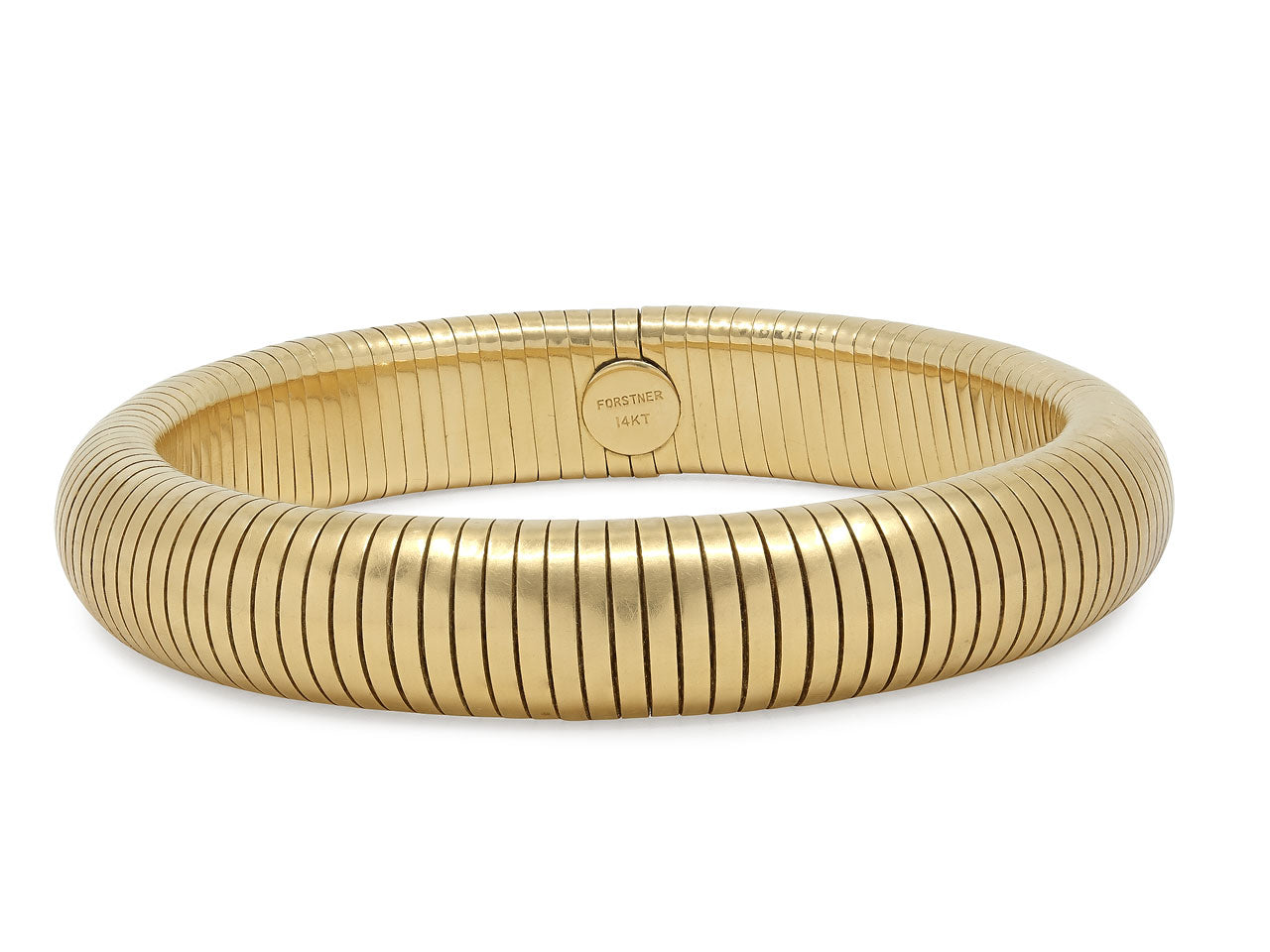 Mid-Century Forstner Tubogas Bracelet in 14K Gold