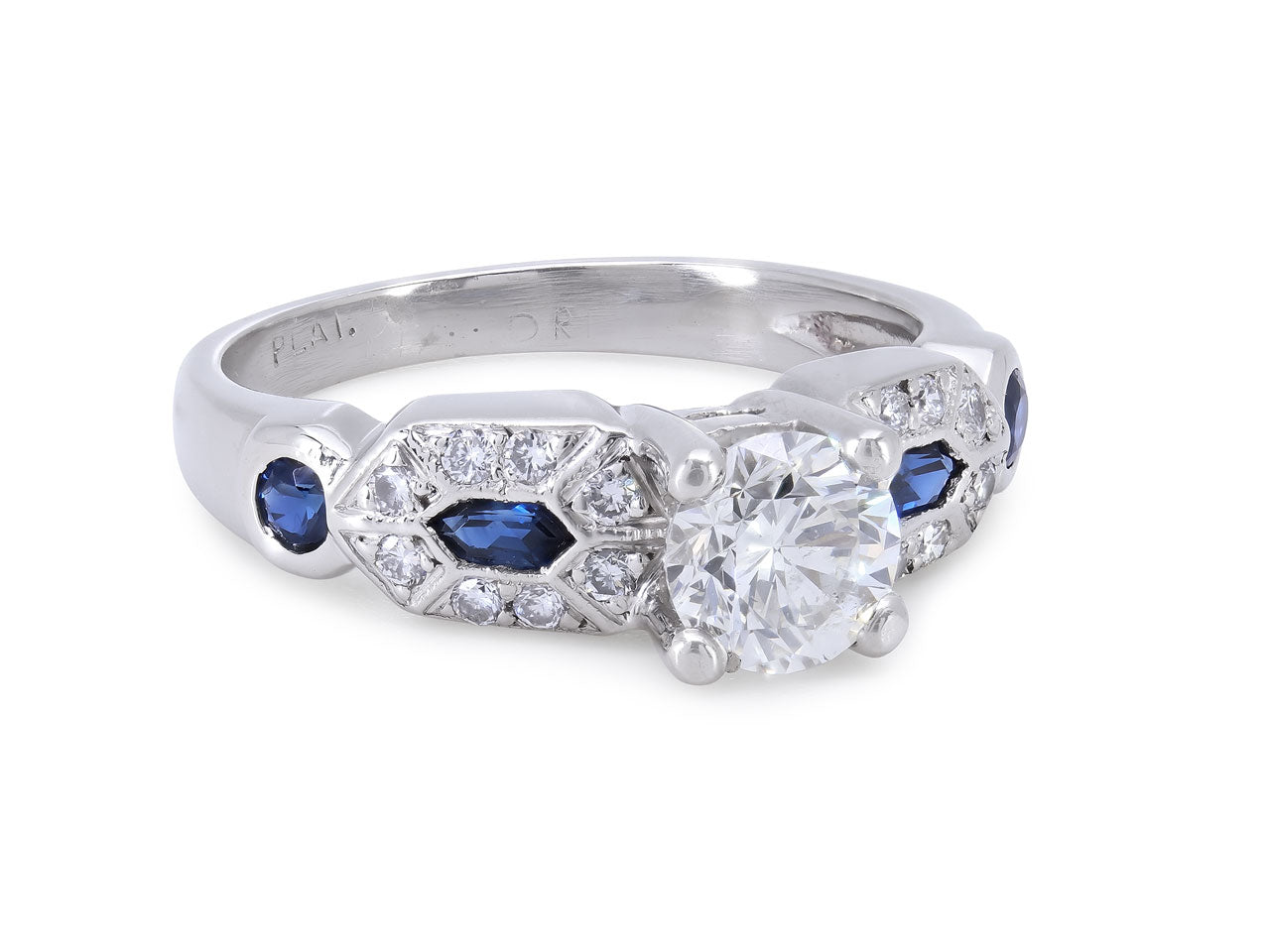 Tacori Diamond and Sapphire Ring in Platinum