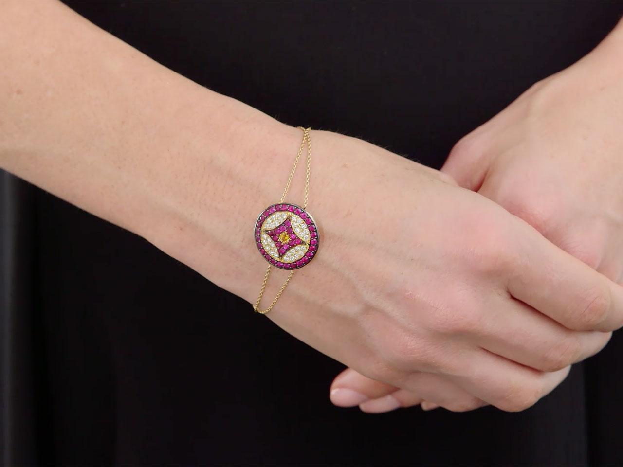 Vanessa Kandiyoti 'K Collection' Ruby and Diamond Bracelet in 18K