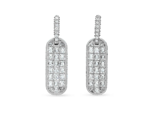 Bez Ambar Diamond Earrings in 18K White Gold