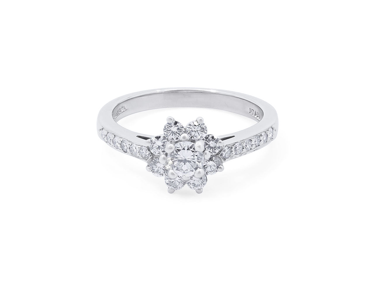 Tiffany & Co. Diamond Flower Ring in Platinum