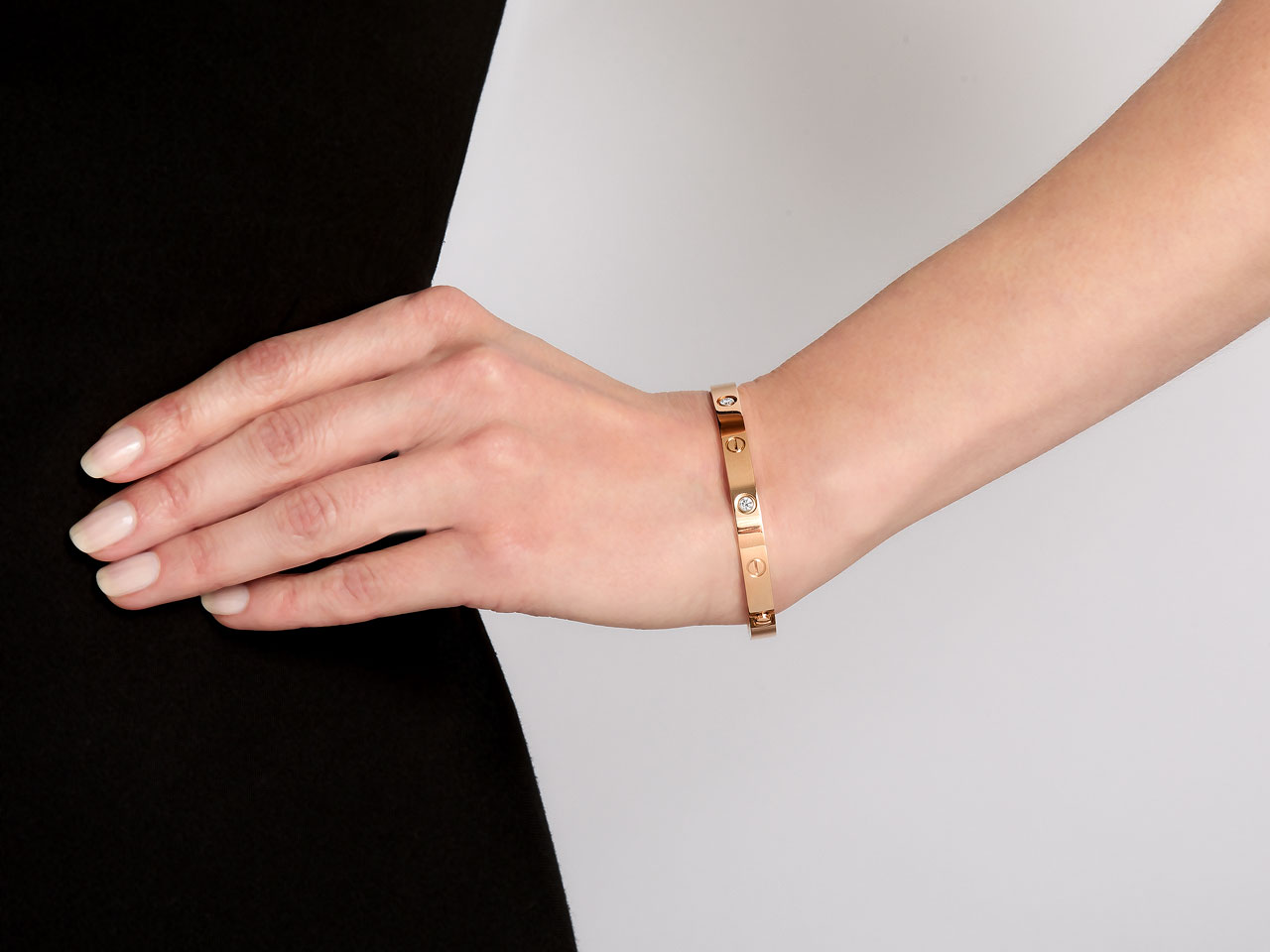 Cartier 'Love' Bracelet, 4 diamonds, 18K Rose Gold, #517132 – Beladora