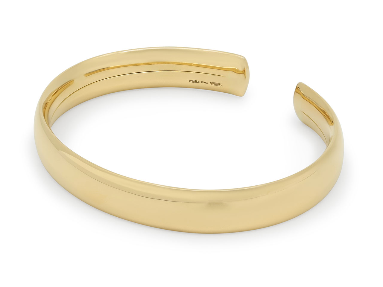 Italian Flexible Cuff Bracelet in 18K Gold, by Beladora