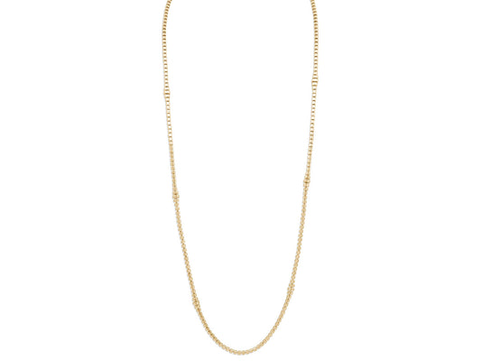Italian Skinny Flexible Tube Necklace in 18K Gold, by Beladora