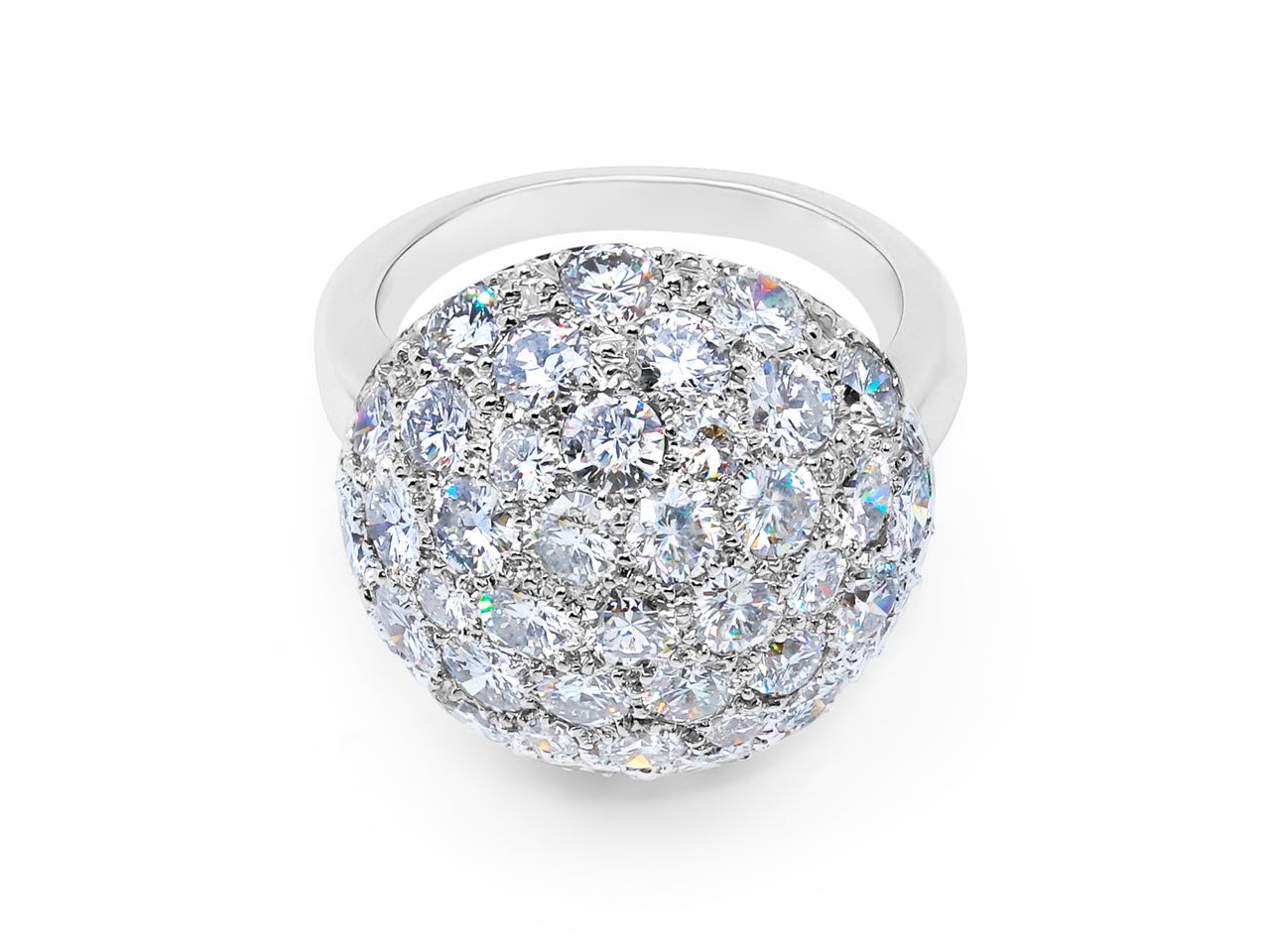 Beladora 'Bespoke' Diamond Dome Ring in 18K White Gold