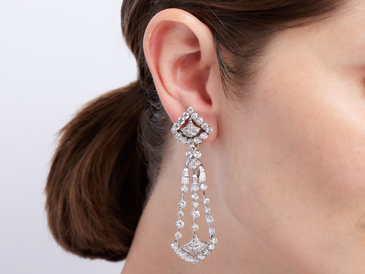 Diamond Chandelier Earrings in 18K