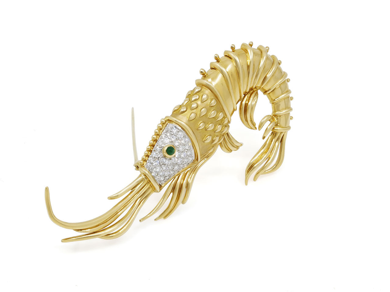 Tiffany & Co. Diamond Shrimp Brooch in 18K Gold