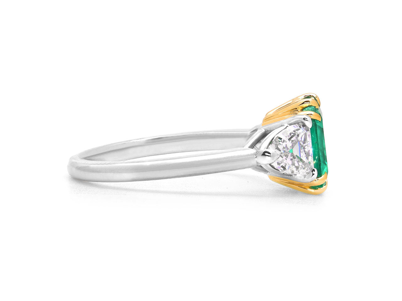 Beladora 'Bespoke' Emerald and Diamond Ring in Platinum and 18K Gold