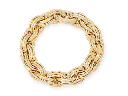Italian Oval Link Bracelet in 18K Gold, by Beladora