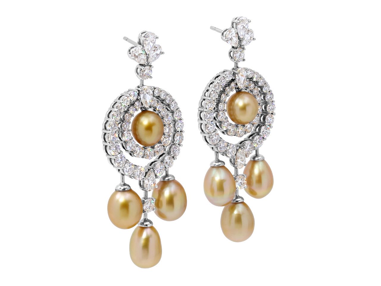 Diamond and Pearl Dangle Earrings – Mavilo