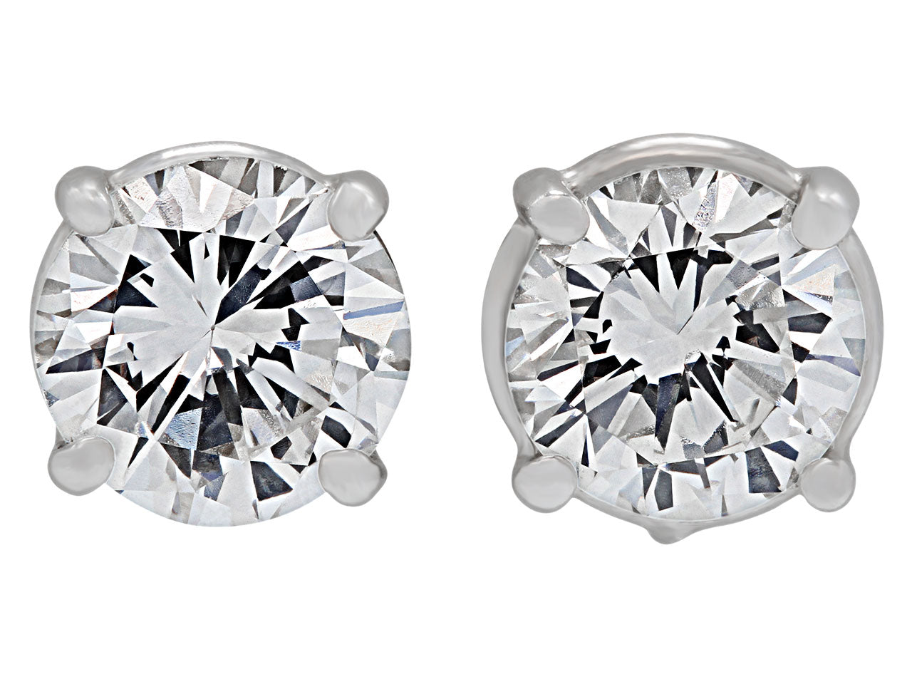 Diamond Dangle Earrings, 5.91 total carats, in Platinum