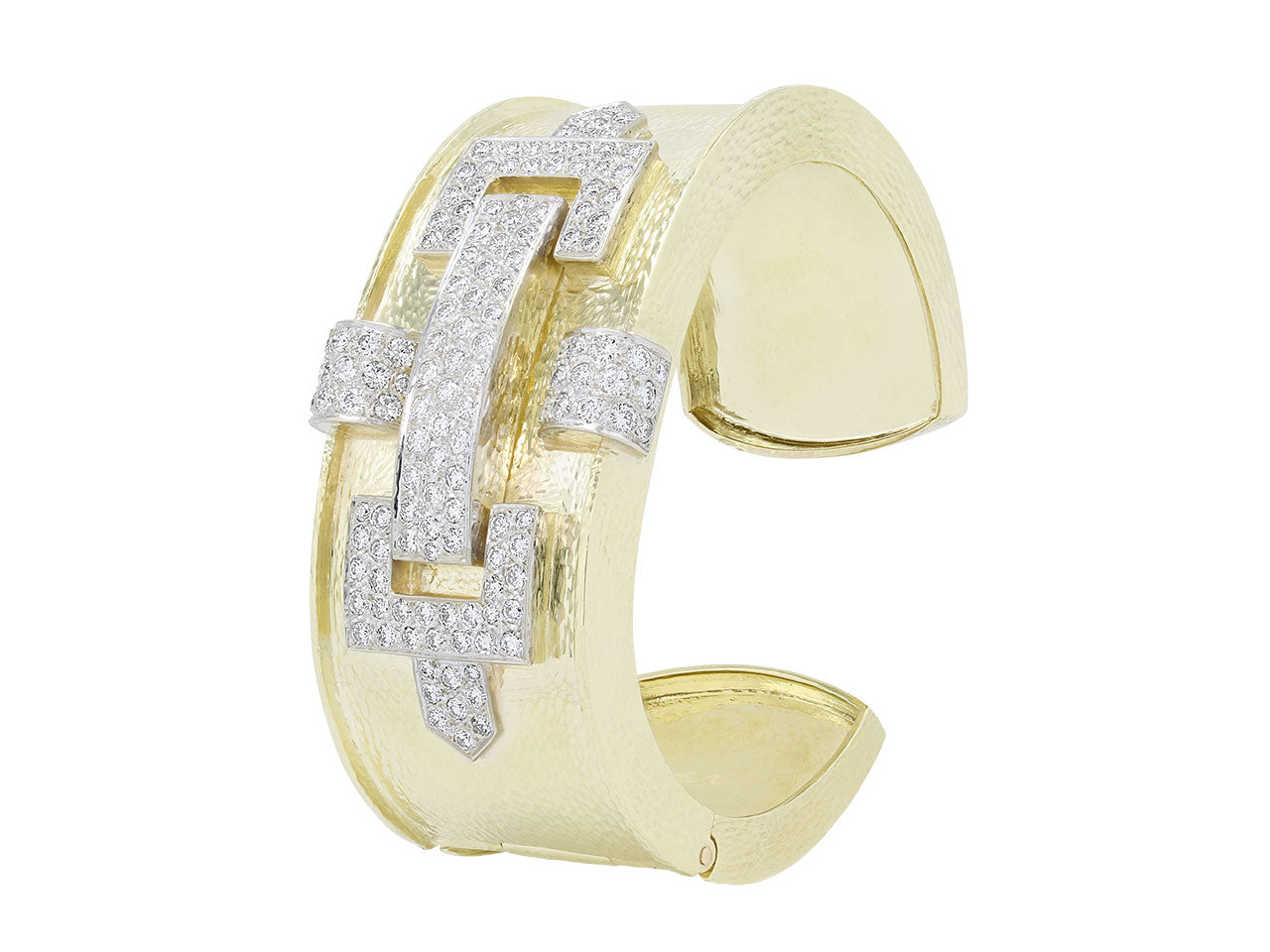 Hammerman Brothers Diamond Cuff Bracelet in 14K Gold and Platinum