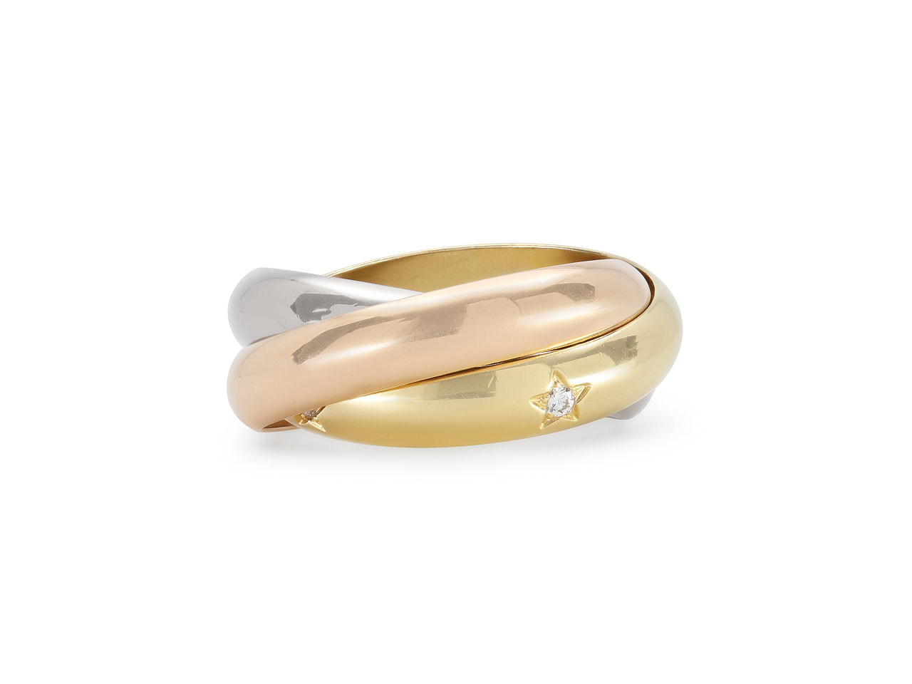 Cartier 'Trinity Ring 2009' in 18K Rose, White, and Yellow Gold