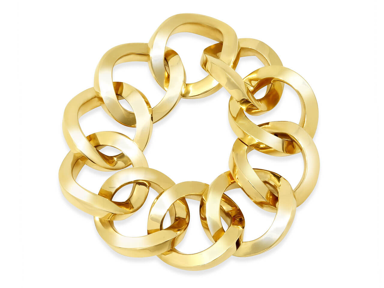 Italian Large Link Bracelet in 18K Gold, by Beladora