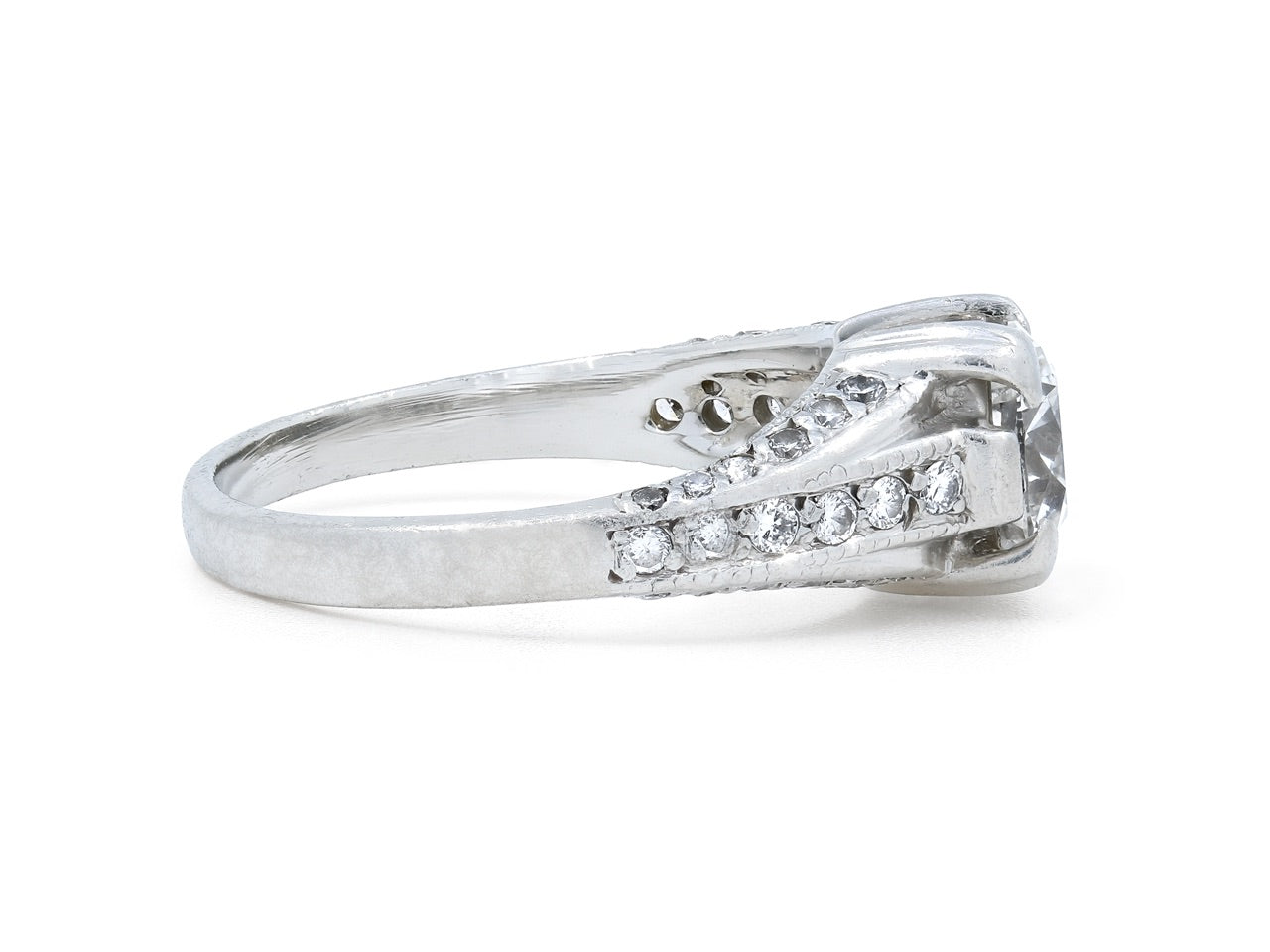Diamond Ring, 1.31 carat F/ SI-1, in Platinum