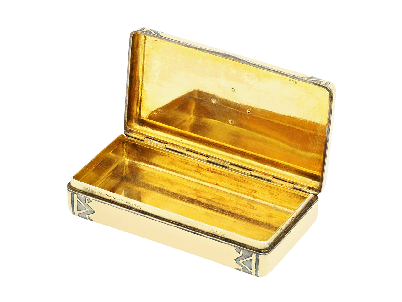 Cartier Art Deco Enamel Box in 18K and Silver