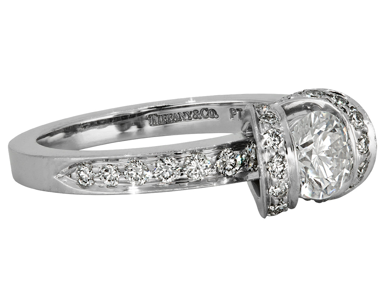 Tiffany & Co. Diamond 'Ribbon' Ring in Platinum