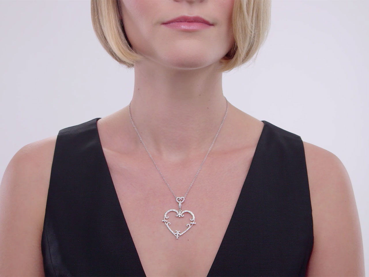 Rhonda Faber Green 'Filigreen Heart' Pendant in 18K, Medium
